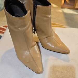 Aldo Tan Leather Ankle Booties